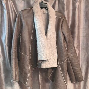 Faux Leather & Sheep Fur Jacket